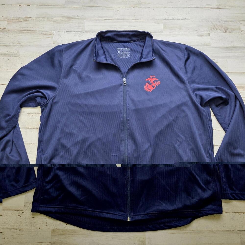 Women’s LG USMC Marines Lightweight Full Zip - Blue Jacket